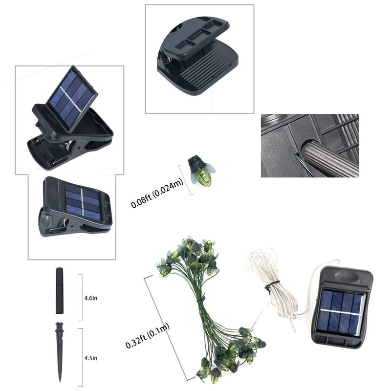 ANGMLN 2 Pack Solar Firefly Lights, 30 LED Solar Fireflies Lightning Bugs Fairy String Lights Outdoor Solar Powered String Lights Waterproof for Garden Patio Home Wedding Party Spring Christmas Decor - Image 3
